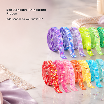 15-Yard Self-Adhesive Rhinestone Trim Roll