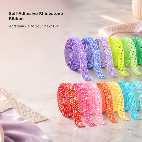 15-Yard Self-Adhesive Rhinestone Trim Roll